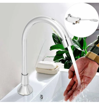 Instalación grifería industrial con grifo pedal